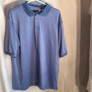 Wedge xl blue argyle print golf shirt euc